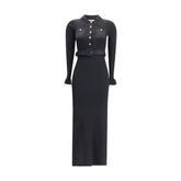Self-Portrait Black Viscose Casual Dress